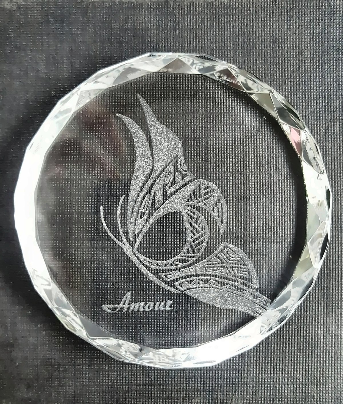Gravure sur cristal — papillon